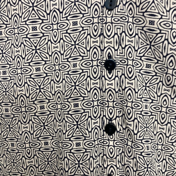 Olsen black and white geometric blouse - Picture 6 of 9